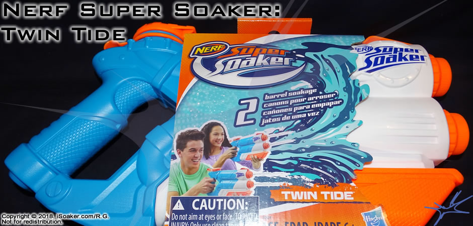 Lançador De Água Nerf Super Soaker Twin Tide Hasbro - E0024