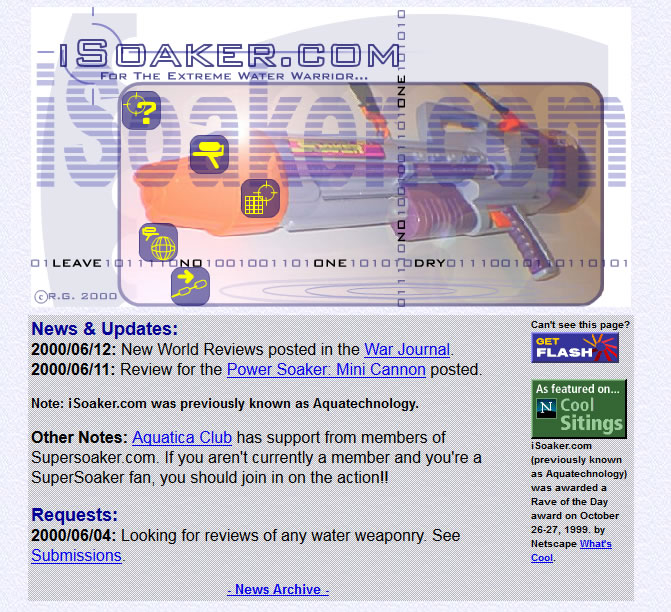 iSoaker.com Landing Page